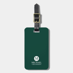 Klassisk Personlig Marskalkar Monogram och Namn Bagagebricka