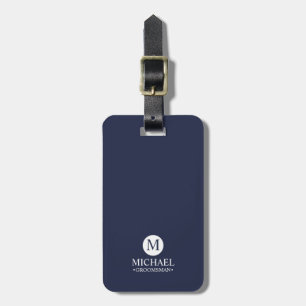 Klassisk Personlig Marskalkar Monogram och Namn Bagagebricka