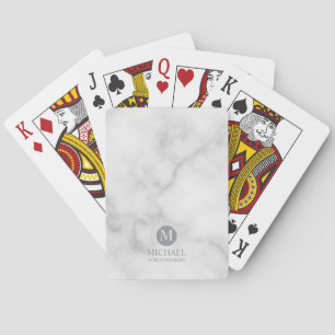 Klassisk Personlig Marskalkar Monogram och Namn Casinokort