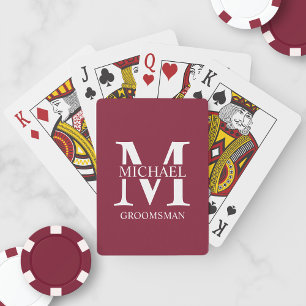Klassisk Personlig Marskalkar Monogram och Namn Casinokort