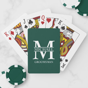 Klassisk Personlig Marskalkar Monogram och Namn Casinokort