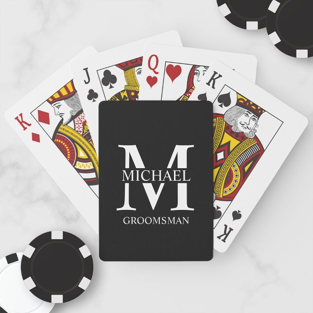 Klassisk Personlig Marskalkar Monogram och Namn Casinokort (Skapare uppladdad)