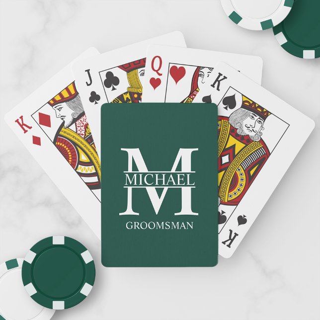 Klassisk Personlig Marskalkar Monogram och Namn Casinokort (Skapare uppladdad)