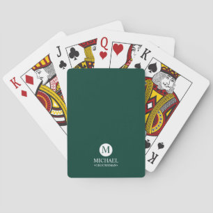 Klassisk Personlig Marskalkar Monogram och Namn Casinokort