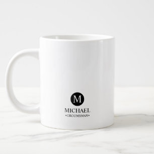 Klassisk Personlig Marskalkar Monogram och Namn Jumbo Mugg