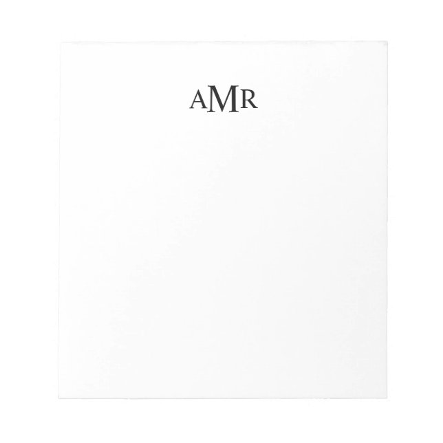 Klassisk Personlig Monogram Anteckningsblock (Framsida)