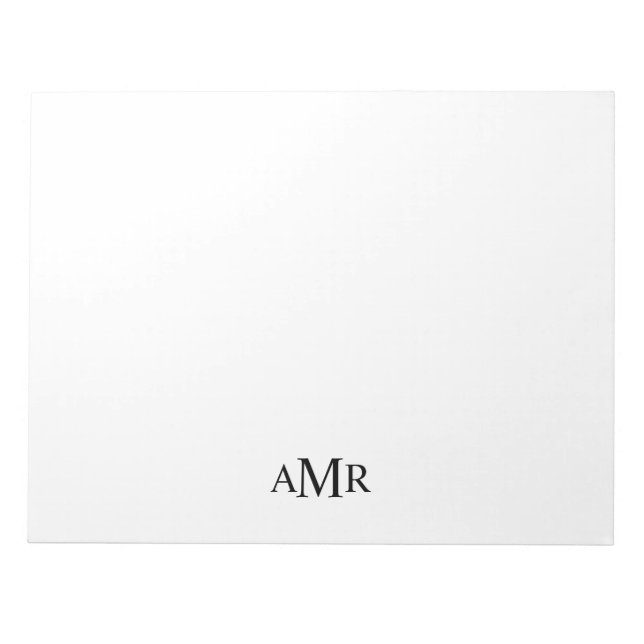 Klassisk Personlig Monogram Anteckningsblock (Framsida)