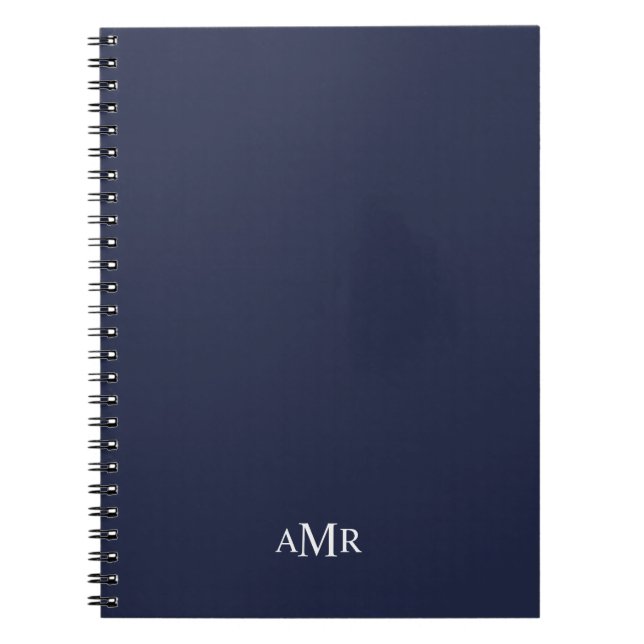 Klassisk Personlig Monogram Anteckningsbok (Framsidan)