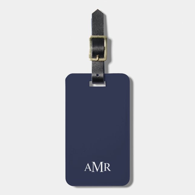 Klassisk Personlig Monogram Bagagebricka (Vertikal Framsida)