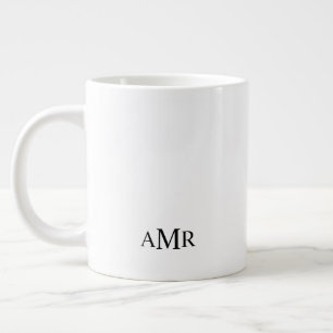 Klassisk Personlig Monogram Jumbo Mugg