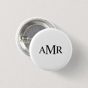 Klassisk Personlig Monogram Knapp