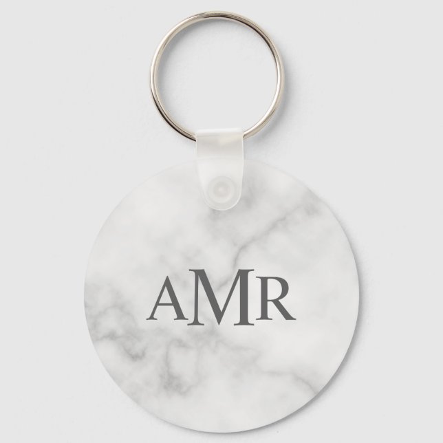 Klassisk Personlig Monogram Nyckelring (Framsida)