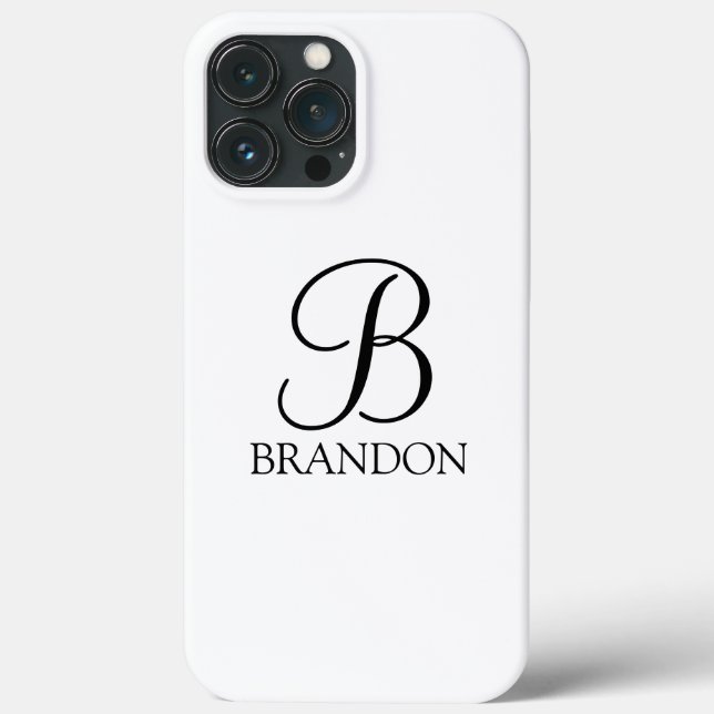 Klassisk Personlig, Monogram och Namn (Baksida)