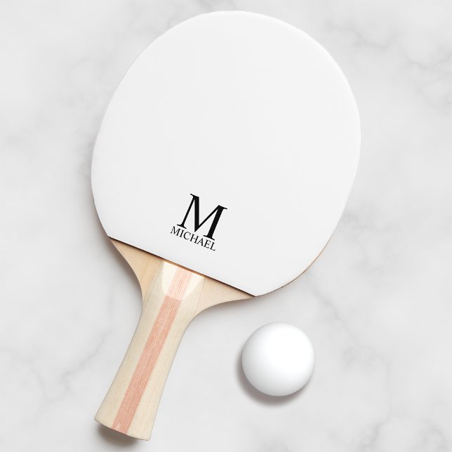 Klassisk Personlig Monogram och Namn Pingisracket (Skapare uppladdad)
