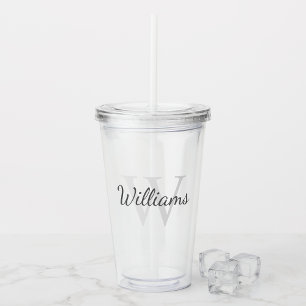 Klassisk Personlig Monogram och Namn Take Away Mugg