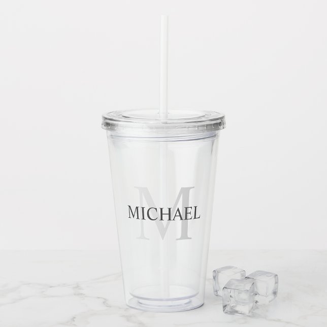 Klassisk Personlig Monogram och Namn Take Away Mugg (Skapare uppladdad)