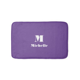 Klassisk Personlig Namn Första Solid Lila Badrumsmatta