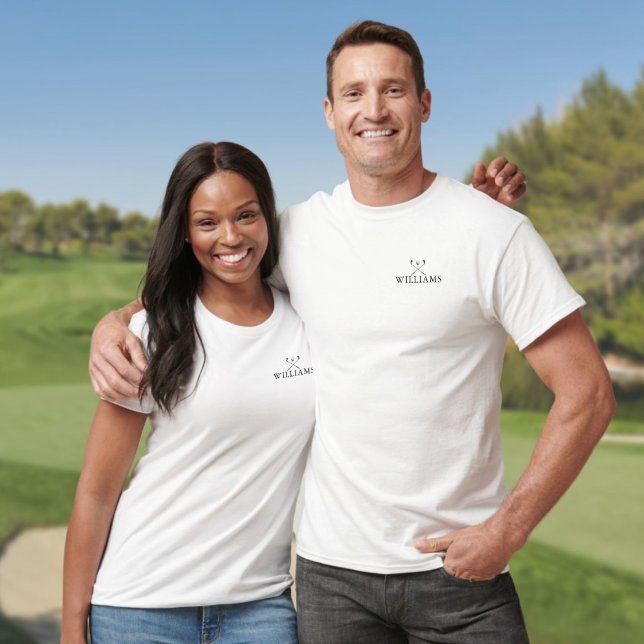 Klassisk Personlig Namn Golf-Klubbar T Shirt (Classic Personalized Name Golf Clubs T-Shirt)
