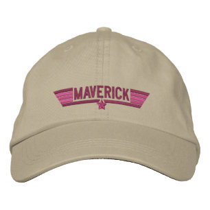 Klassisk Personlig Star Maverick eller Din text Broderad Keps