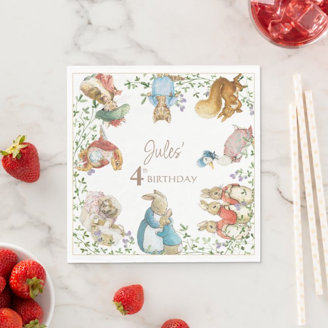 Klassisk Peter på Kanin Birthday Pappersservett (Insitu)