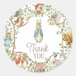 Klassisk Peter på Kanin Birthday Runt Klistermärke