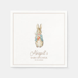 Klassisk Peter på vinter-babyduschen på kaninerna Pappersservett