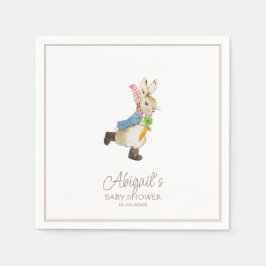 Klassisk Peter på vinter-babyduschen på kaninerna Pappersservett