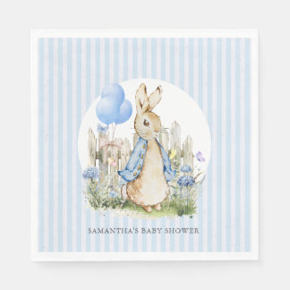 Klassisk Peter Rabbit Baby Shower Boy Pappersservett