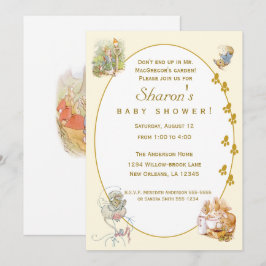Klassisk Peter Rabbit Baby Shower-inbjudan Inbjudningar