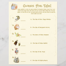 Klassisk Peter Rabbit-bebisdusch-spel Flyer
