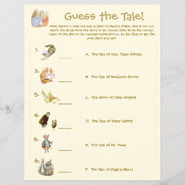 Klassisk Peter Rabbit-bebisdusch-spel Flyer