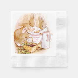 Klassisk Peter Rabbit flicka baby shower Pappersservett