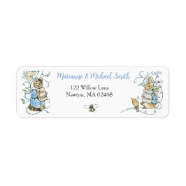 Klassisk Peter the Rabbit Baby Shower Adress Returadress Etikett