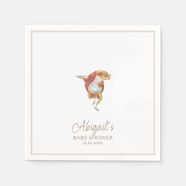 Klassisk Peter the Rabbit Baby Shower Pappersservett (Framsidan)