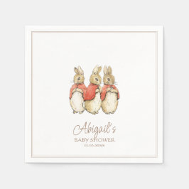 Klassisk Peter the Rabbit Baby Shower Pappersservett