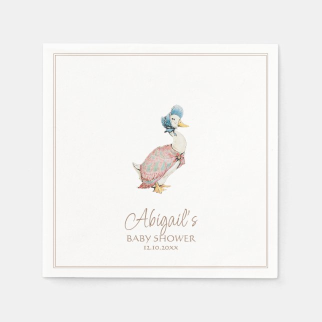 Klassisk Peter the Rabbit Baby Shower Pappersservett (Framsidan)