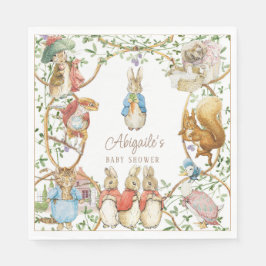 Klassisk Peter the Rabbit Baby Shower Pappersservett