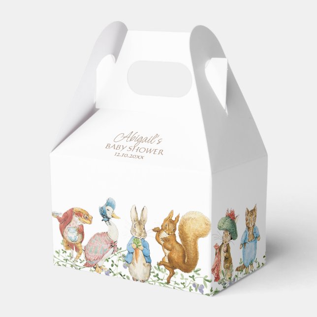 Klassisk Peter the Rabbit Baby Shower Presentaskar (Framsidan Sidan)