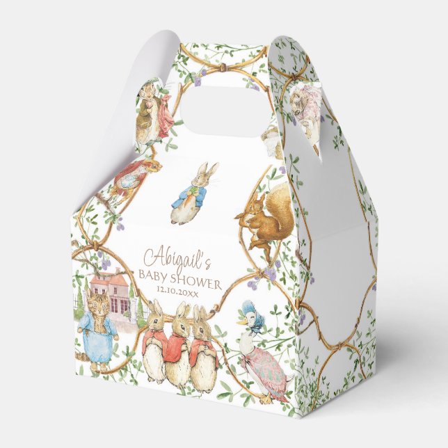 Klassisk Peter the Rabbit Baby Shower Presentaskar (Framsidan Sidan)