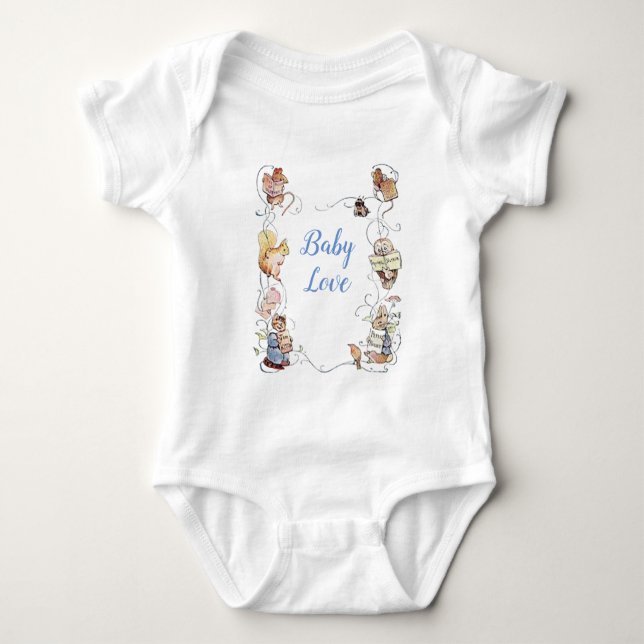 Klassisk Peter the Rabbit Baby Shower T Shirt (Framsida)