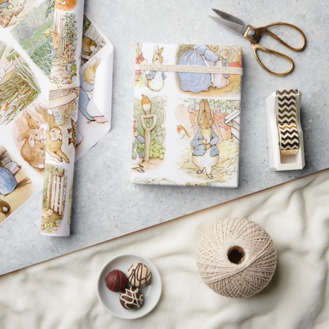 Klassisk Peter the Rabbit Wrapping Papper Presentpapper (Hantverk)
