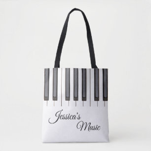 Klassisk Piano Music Tote bags för Piano-spelare Tygkasse