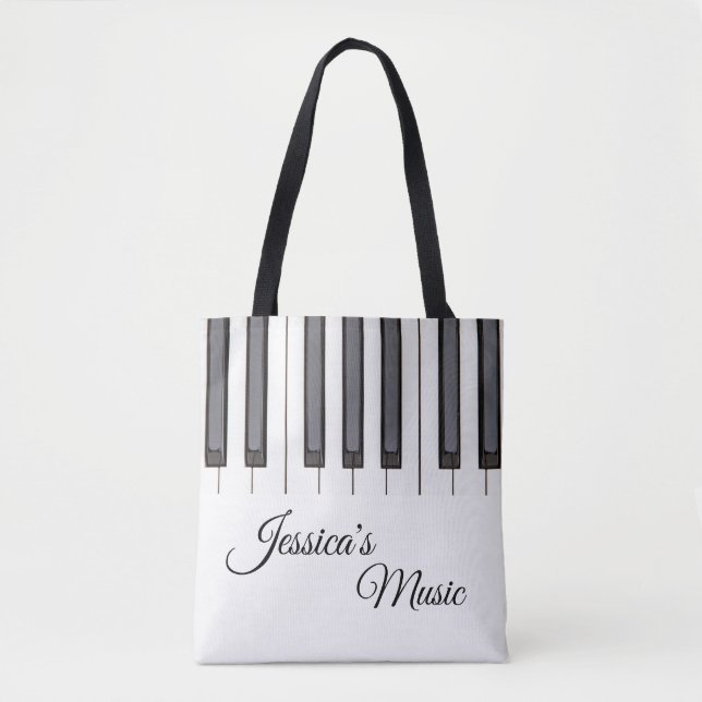 Klassisk Piano Music Tote bags för Piano-spelare Tygkasse (Framsida)