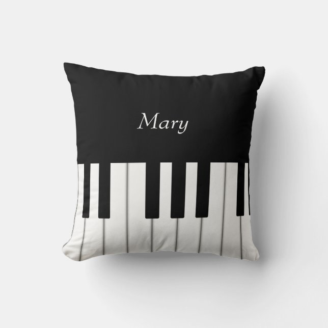 Klassisk Piano Tangentbord Personlig Music Kudde (Framsida)