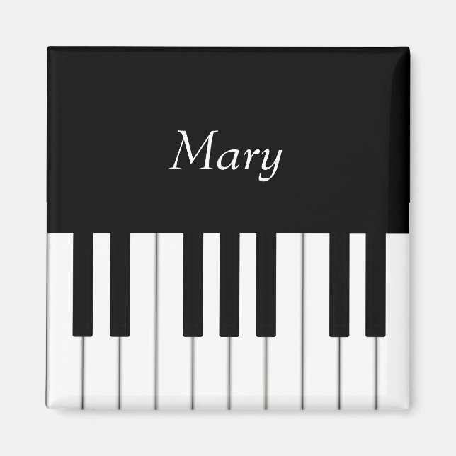 Klassisk Piano Tangentbord Personlig Music Magnet (Framsidan)