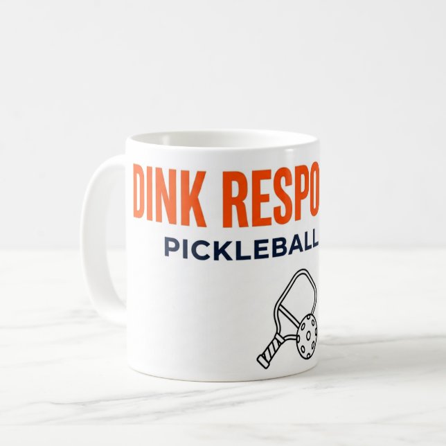 Klassisk Pickleball-mugg - Dink Ansvarsfullt Klubb Kaffemugg (Framsida vänster)