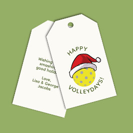Klassisk Pickleball Santa White-jul Presentetikett