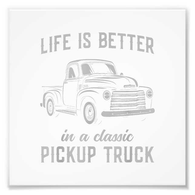 Klassisk Pickup Lastbil Guy Vintage Fototryck (Framsidan)