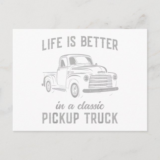 Klassisk Pickup Lastbil Guy Vintage Helg Vykort (Framsida)