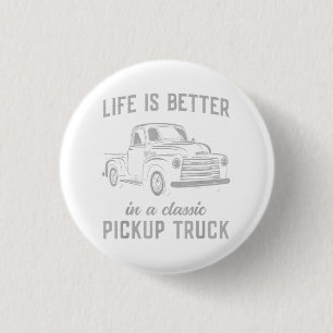 Klassisk Pickup Lastbil Guy Vintage Knapp